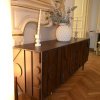 Comoda TV din lemn masiv stejar 180 cm premium Geotry, 180 x 40 x 65 cm, Homedit Comoda TV din lemn masiv stejar 180 cm premium Geotry, 180 x 40 x 65 cm, Homedit