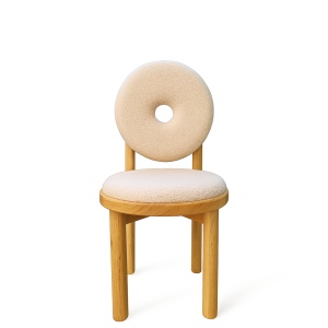 Scaun lemn masiv donut boucle, 88 cm x 43 cm, Homedit