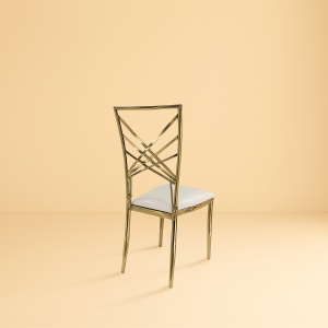Scaun Pure Gold – design elegant cu cadru auriu & tapițerie textilă pentru evenimente de lux, Homedit