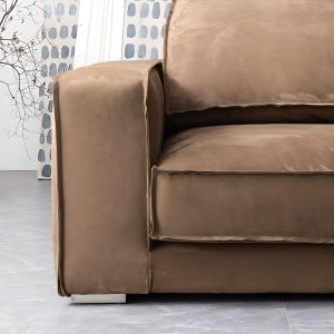 Canapea Lind din catifea frosted velvet tip Alcantara – 1, 2 și 3 locuri, Homedit