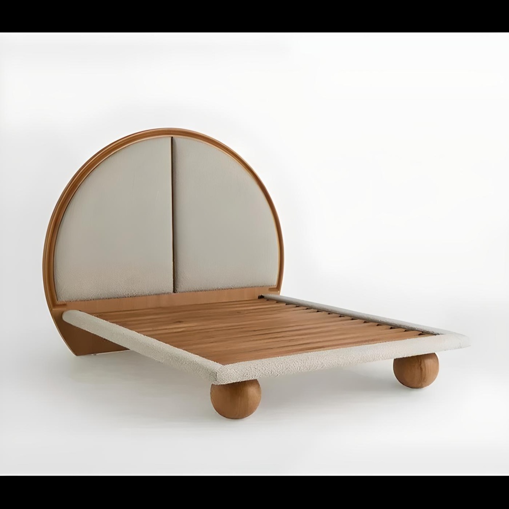 Pat Premium Ronda 160 / 180 × 225 cm × 160 cm – Design rotund din lemn masiv tapițat, | Homedit