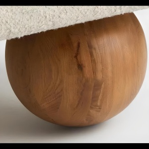 Pat Premium Ronda 160 / 180 × 225 cm × 160 cm – Design rotund din lemn masiv tapițat, | Homedit