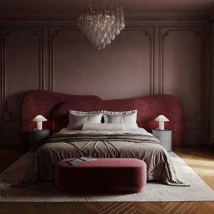 Pat Arco tapițat cu catifea – Design Art Nouveau | Homedit