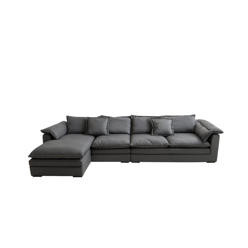 Alyma colțar gri 3.3 m, realizată din material tehnologic anti-pată, Homedit