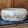 Lavoar rotund Fluvia din onix natural, Ø 38 cm – Montaj pe blat | Homedit