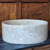 Lavoar Rotund Caliza 38 cm din Travertin Natural | Homedit