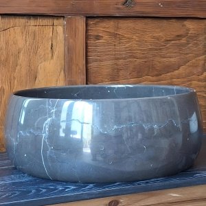 Lavoar Nerro din marmură neagră, 38 cm | Homedit