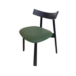 Scaun premium Golian din lemn masiv, piele verde, Homedit Scaun premium Golian din lemn masiv, piele verde, Homedit