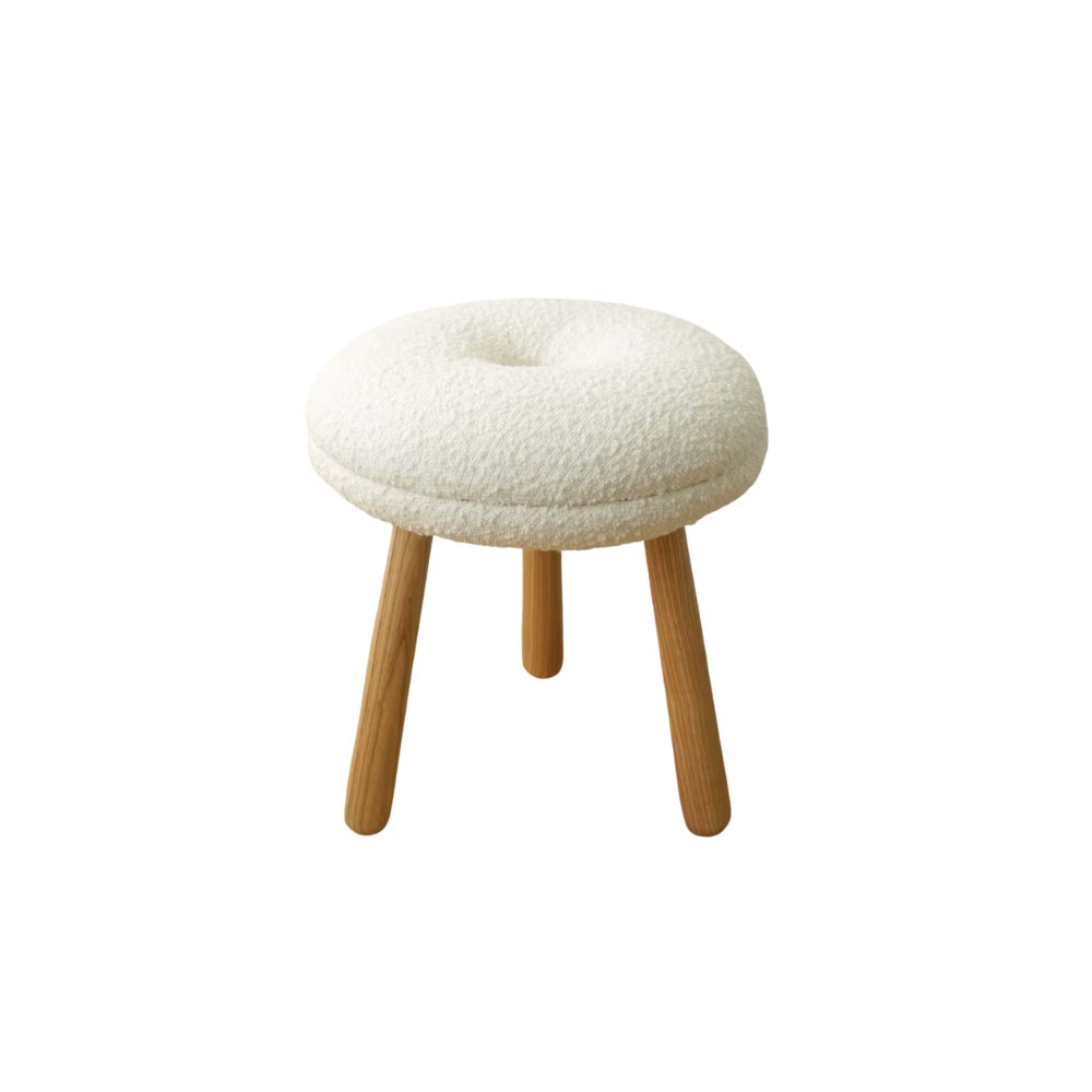 Taburet premium din lemn masiv de frasin 39 cmx44 cm Donut seat