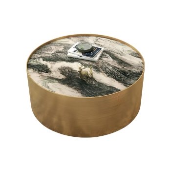 Masa cafea premium Ischia,blat marmura, 90 x 35 cm, Homedit
