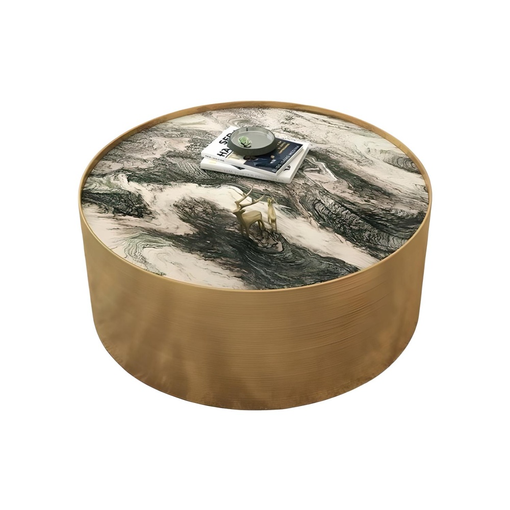 Masa cafea premium blat marmura, 90 x 35 cm,Ischia, Homedit