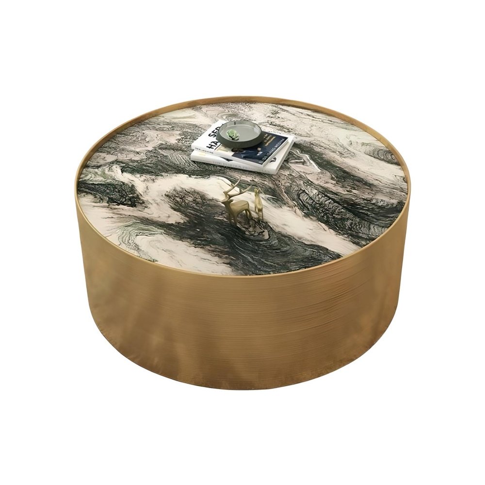 Masa cafea premium Ischia,blat marmura, 90 x 35 cm, Homedit