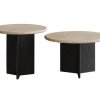 Masuta cafea Manaby, set premium din stejar rosu si piatra, Homedit