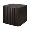 Masuta living lemn si ardezie Moss, negru, 50 x 50 x 45 cm, Homedit