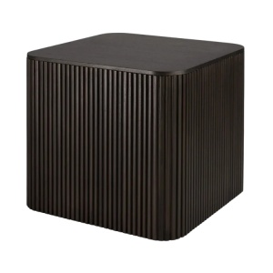 Masuta living lemn si ardezie Moss, negru, 50 x 50 x 45 cm, Homedit