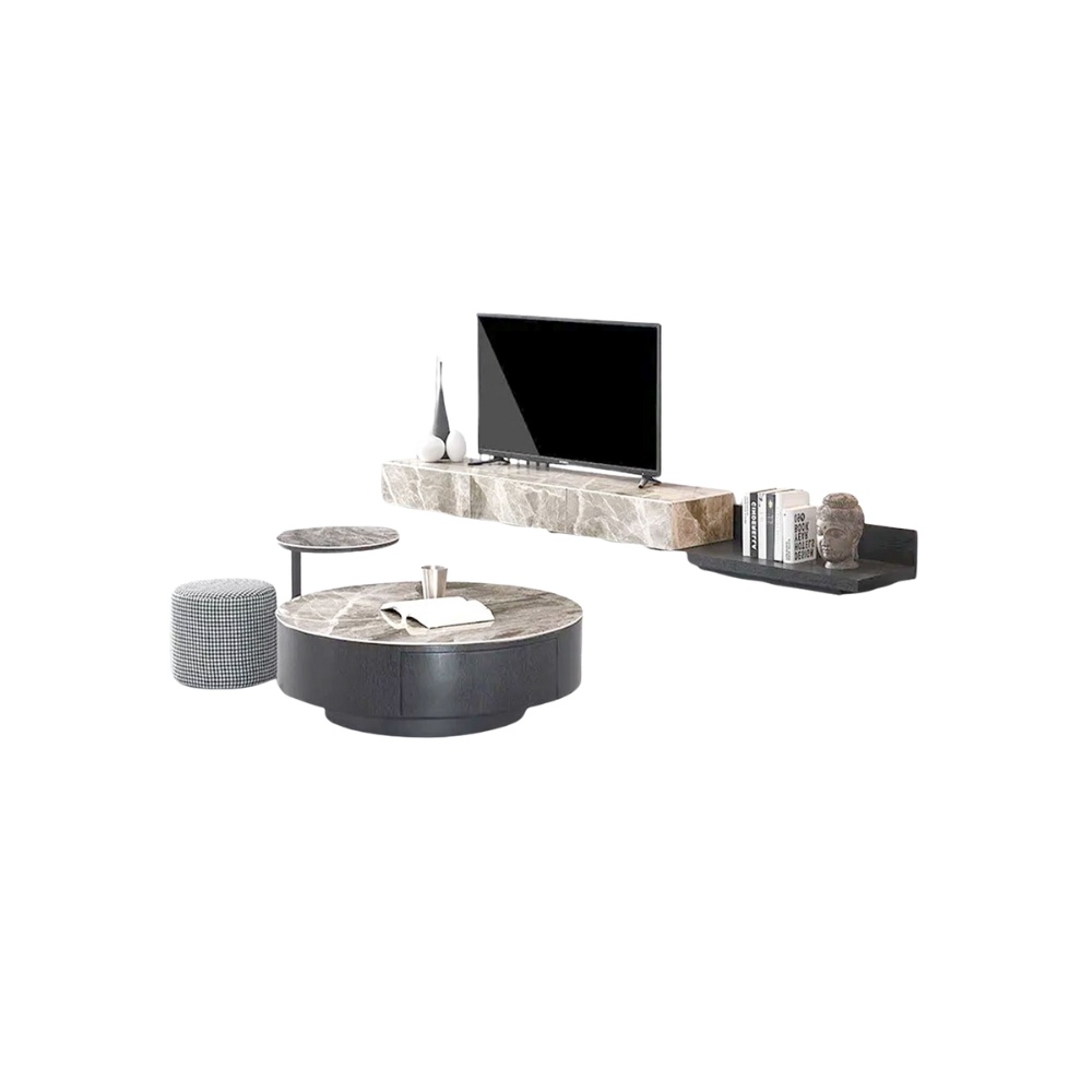 Comoda tv premium extensibila Nicole, (180-260) x 40 x 29 cm, Homedit Comoda tv premium extensibila Nicole, (180-260) x 40 x 29 cm, Homedit