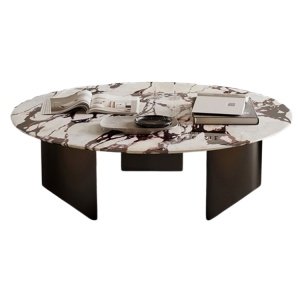 Masa cafea premium Arti, material Terrazzo, 80 x 35 cm, Homedit