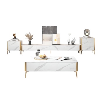 Set comoda tv, masa cafea si console Goldstone, masa living