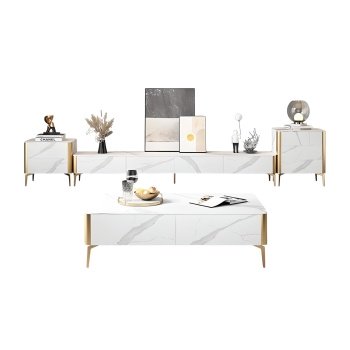 Set comoda tv, masa cafea si console Goldstone, masa living