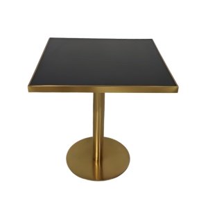 Masa cocktail Stilo, 70 x 75 cm, Auriu periat si piatra neagra, Homedit