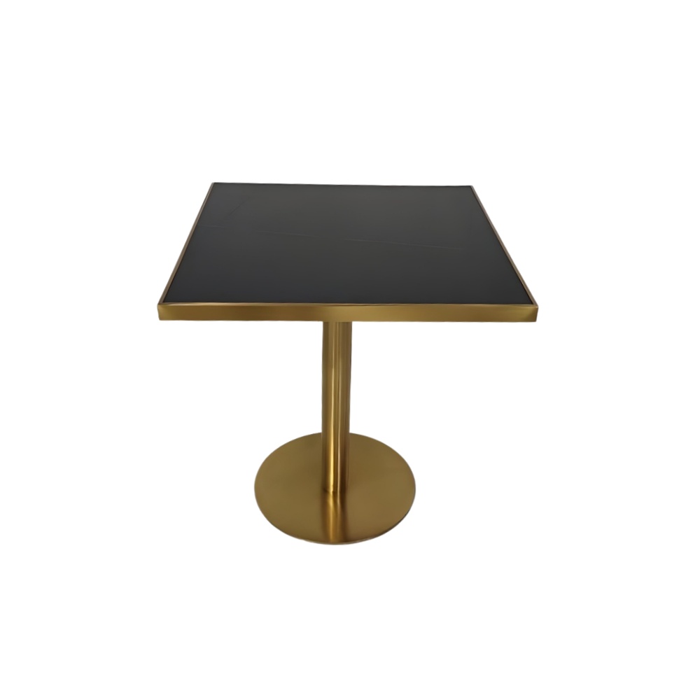 Masa cocktail Stilo, 70 x 75 cm, Auriu periat si piatra neagra, Homedit Masa cocktail Stilo, 70 x 75 cm, Auriu periat si piatra neagra, Homedit