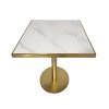 Masa cocktail Stilo, 70 x 75 cm, Auriu periat si piatra, Homedit