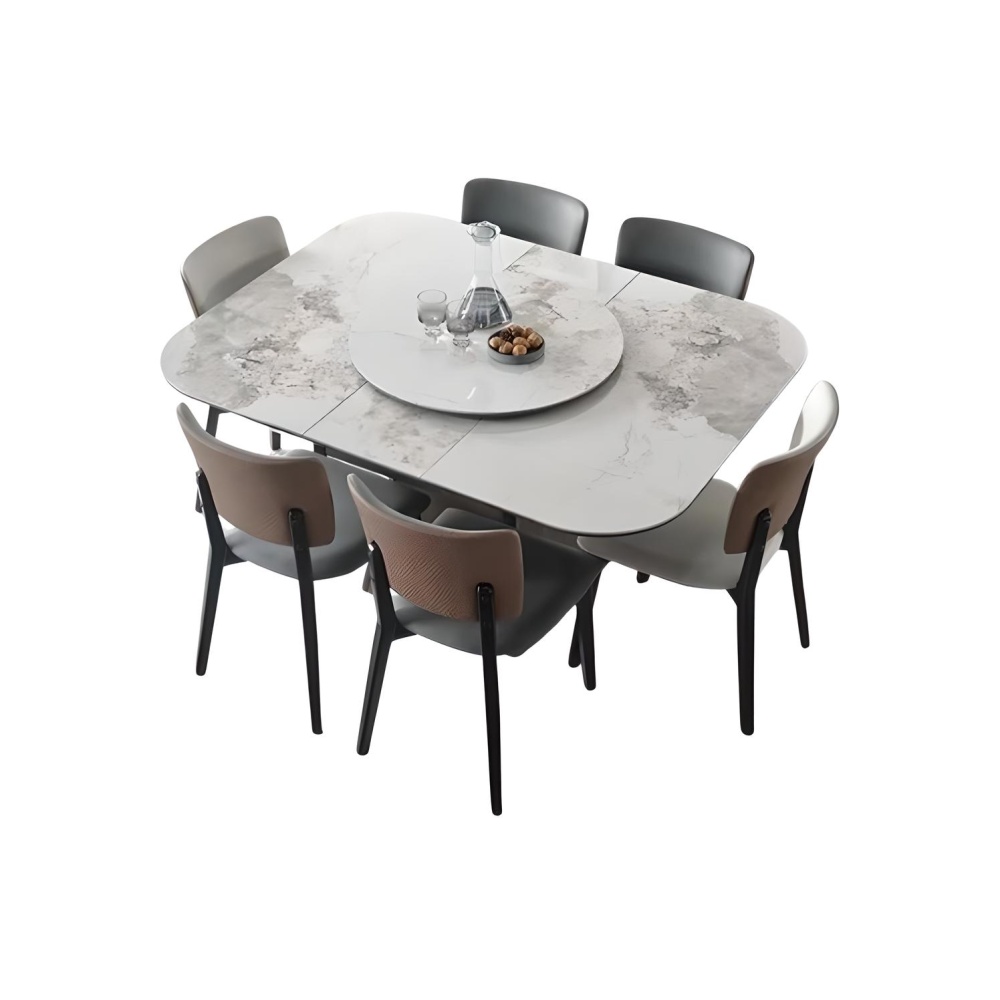 Masa Dining Extensibila Brown Shades, 120 x 155 cm, Premium, Homedit