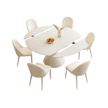 Masa Dining Extensibila Ramille White, Premium, Homedit