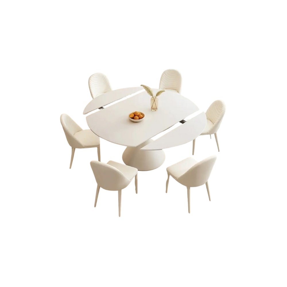 Masa Dining Extensibila Ramille White, Premium, Homedit