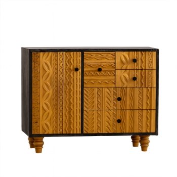 Consola mobilier premium din lemn masiv de pin, comoda Bungalow