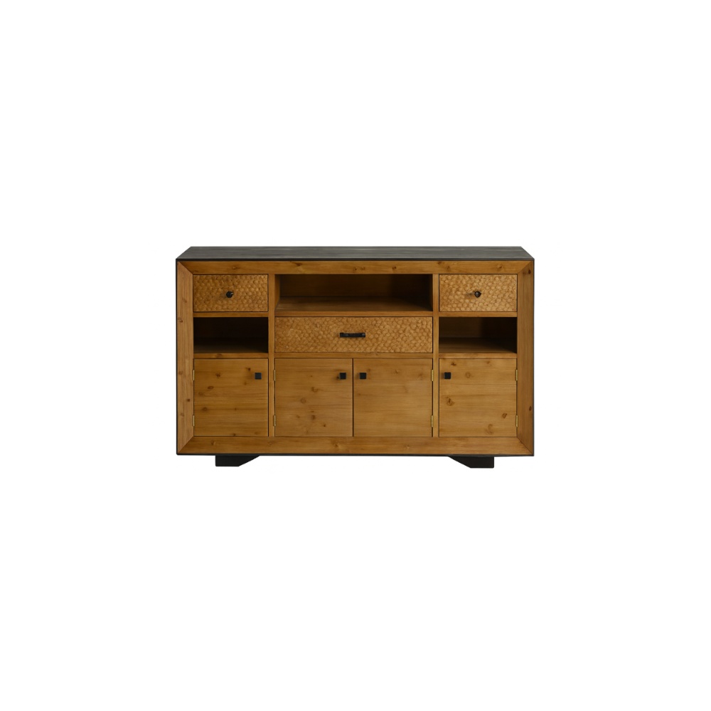 Consola mobilier din lemn masiv, comoda Wabi, 160 cm x 95 cm x 40 cm, Homedit