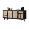 Consola mobilier premium, comoda Manhattan din lemn masiv de frasin 180 cm x 86 cm x 45 cm, Homedit