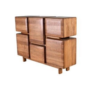 Consola mobilier premium, comoda Archi din lemn de frasin 130 cm x 95 cm x 35 cm, Homedit