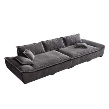 Canapea catifea impermeabila Camelback, Homedit