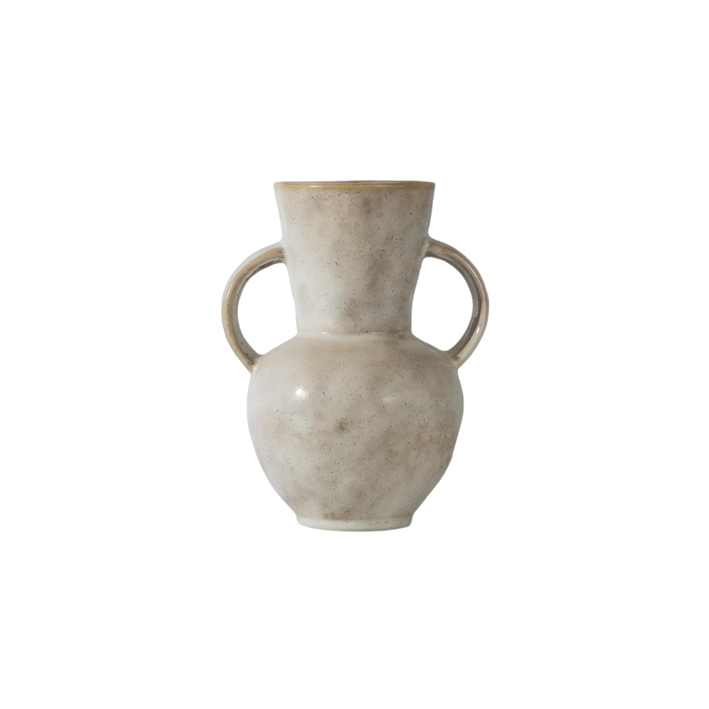 vaza ceramica blunt, 25 x 19,5 x 11 cm, bej, homedit