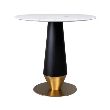 Masa Cocktail 80 x 75 cm Blackwood Brushed gold, auriu periat si piatra Homedit