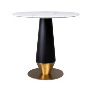 Masa Cocktail 80 x 75 cm Blackwood Brushed gold, auriu periat si piatra Homedit