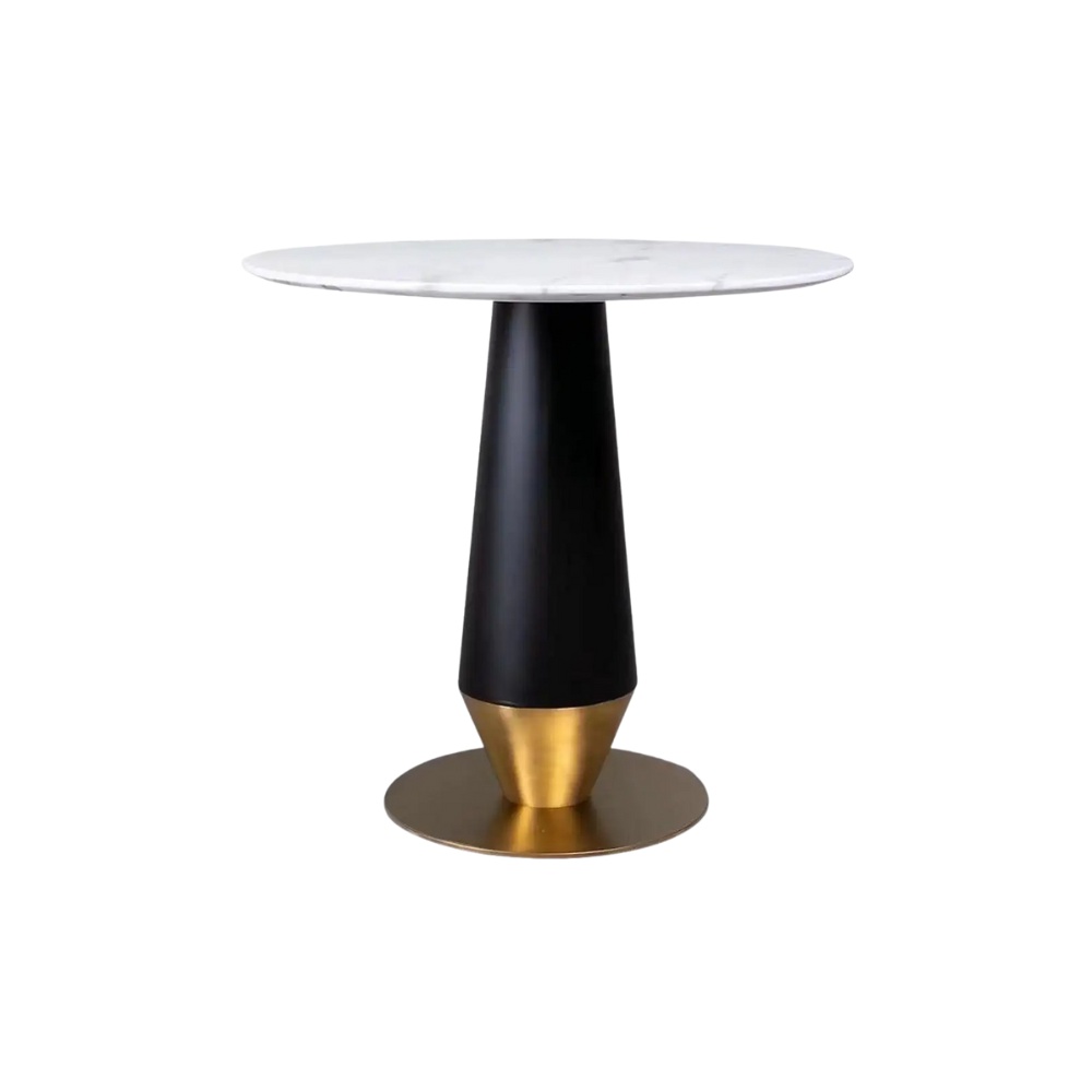 Masa Cocktail 80 x 75 cm Blackwood Brushed gold, auriu periat si piatra Homedit