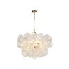 Candelabru Edmonton, sticla si otel, cu 6 sau 12 lumini, Homedit