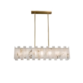 Candelabru Zima, cupru si marmura naturala, 95 x 30 x 63 cm, Homedit