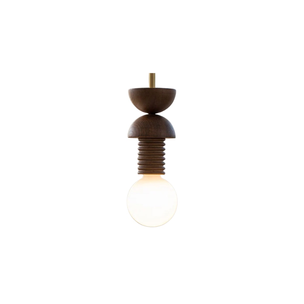 Lampa suspendata Century 2 din lemn de frasin, 9.5 cm x 34 cm, Homedit