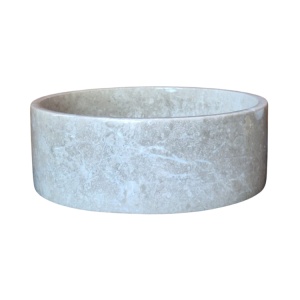 Lavoar Rotund Caliza 38 cm din Travertin Natural | Homedit