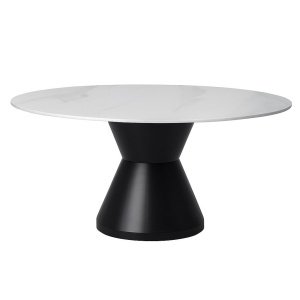 Masa Dining Rotunda Golden Charm Stone, Premium, 150 x 75 cm, Homedit