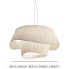 Lustră Rorra din acril tip Tyvek – Design fluid și elegant, 5 dimensiuni | Homedit