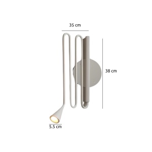 Lampă de perete Wonda din acril și oțel inoxidabil | Homedit
