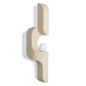 Lampa de perete Wadd – design sculptural din ceramică și alamă periată | Homedit