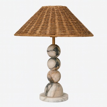 Lampă Soll din marmură și ratan – design natural și elegant | Homedit
