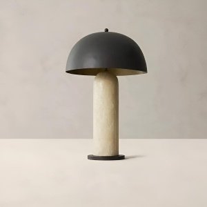lampa de birou din metal si piatra naturala tripo, 36 cm x 58 cm, homedit