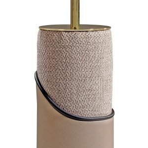 Lampă de masă Colunex din piele și material textil – design elegant și modern