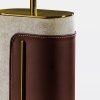 Lampă de masă Lycra – Design sofisticat din piele și abajur textil | Homedit